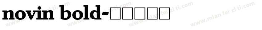 novin bold字体转换